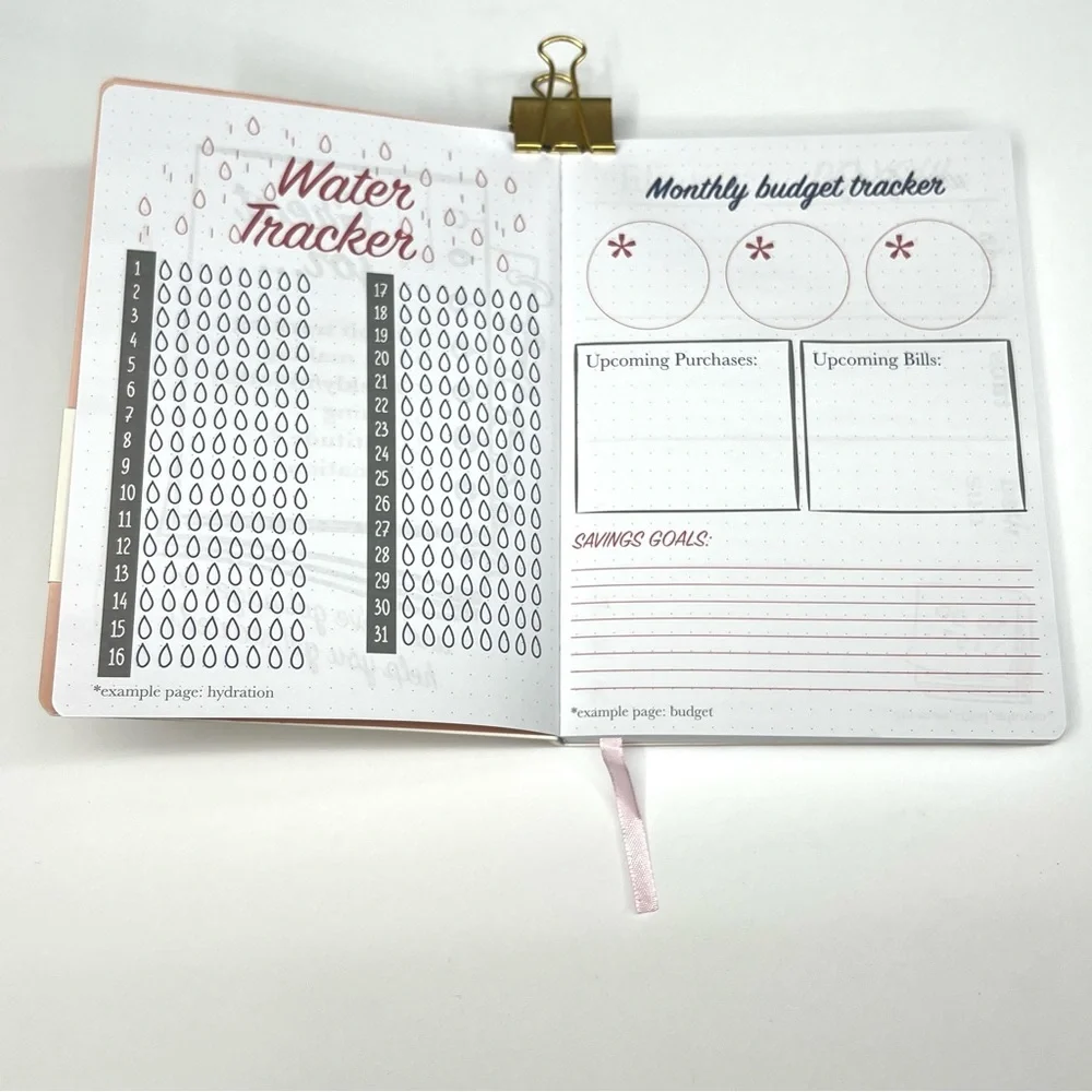Bullet Journal Hardcover Dotted Gridded Notebook Customizable Bujo Marble Gray